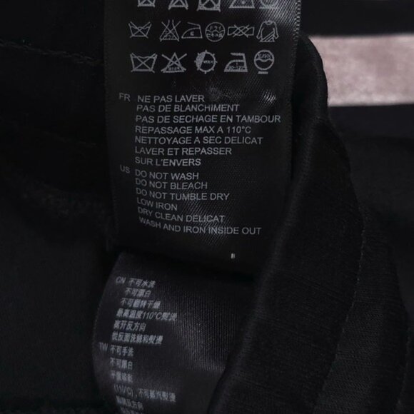 Sandro PARIS Pink Velvet Side Stripe Drawstring Black Track Pants SMALL Size 2 - Picture 15 of 15